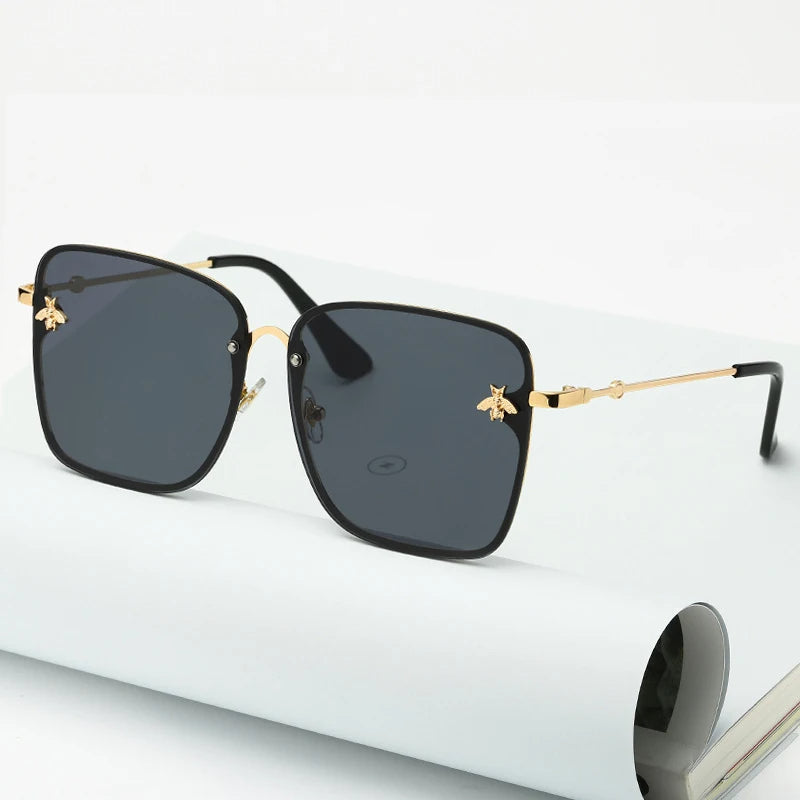 Charlotte Sonnenbrille | Übergroß & Rahmenlos | Brehn