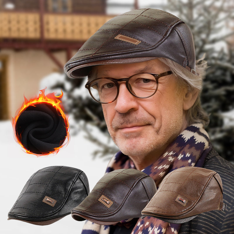 Brehn | ElderLux Plüschleder-Beret | Gemütliche Eleganz für ein warmes Wintererlebnis