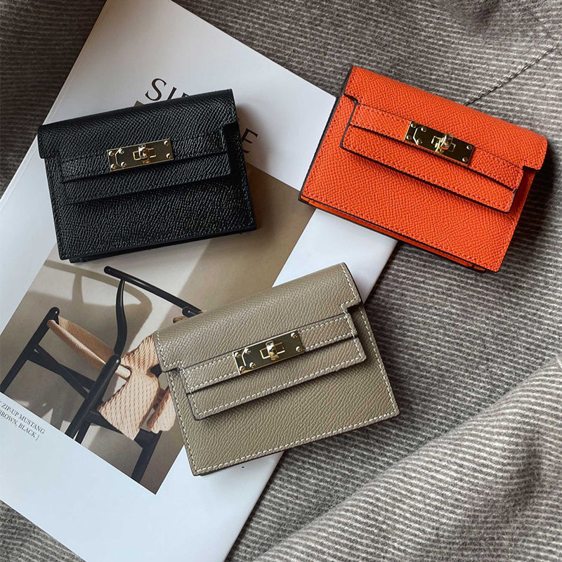 Brehn | Minimalist PU-Leder Reißverschluss Kartenhalter