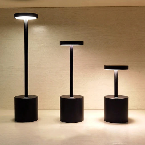 Brehn | LumaLite Wiederaufladbare LED-Tischlampe | Kabellos | Dimmbar | Modernes Design für Restaurants und Zuhause
