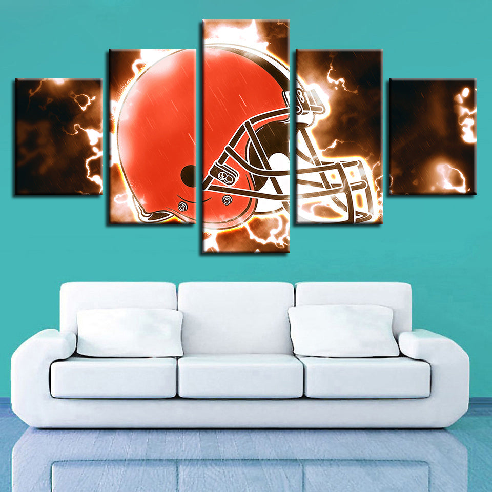 Cleveland Browns 5 Stück - Leinwand Wandkunst Gemälde