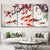 Dreiteiliges Leinwandbild „Roter Koi“
