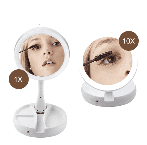 Faltender LED Makeup Spiegel | Brehn