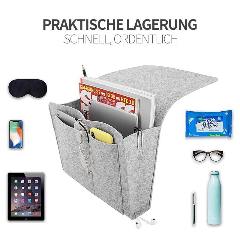 Brehn | Filz Bettaufhänger Organizer Tasche für Bett Sofa Schreibtisch