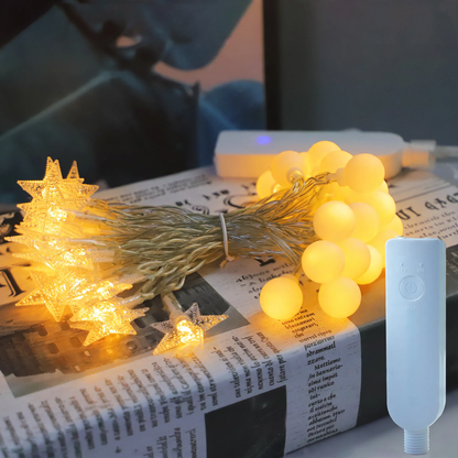LED-Lichterkette mit Fernbedienung, wiederaufladbar