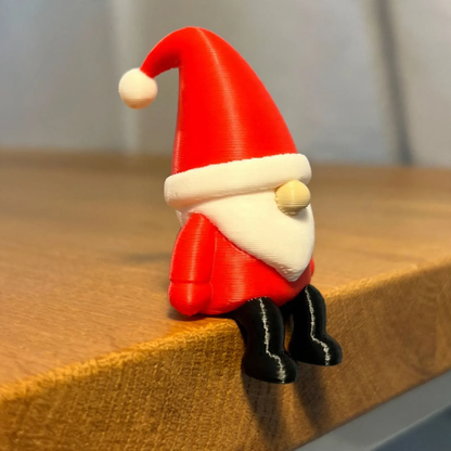 Miniatur-Weihnachtsmann-Figur, sitzend