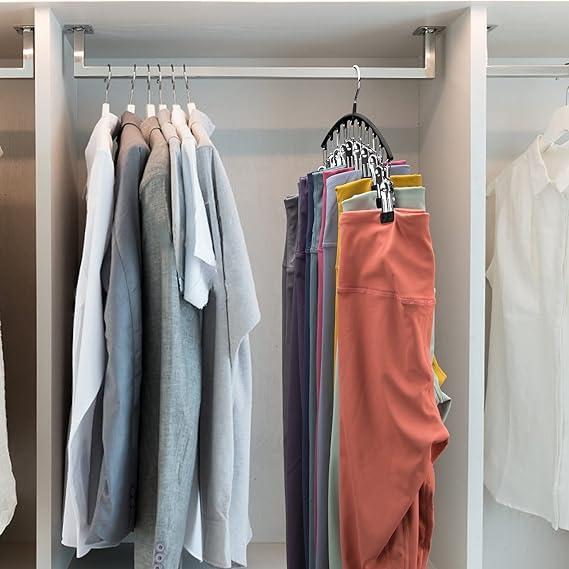 Leggings-Organizer Kleiderbügel mit Gummi-Clips | Brehn