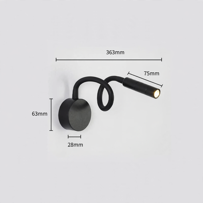 Flexible LED-Leseleuchte für das Schlafzimmer