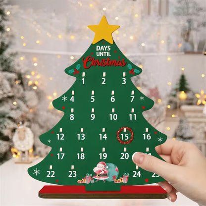 Weihnachts-Countdown-Kalender aus Holz, verschiedene Motive