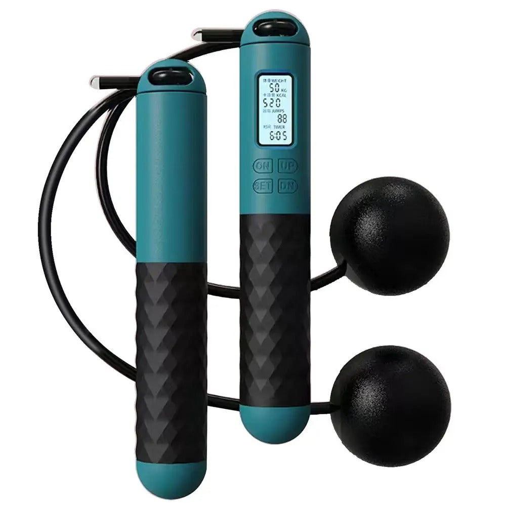 Kabelloses Springseil mit Zähler – Beschwerte Griffe für Home-Cardio-Workouts | Brehn