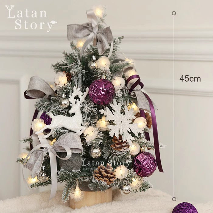 Künstlicher Weihnachtsbaum mit Beleuchtung, PE, 45-90 cm