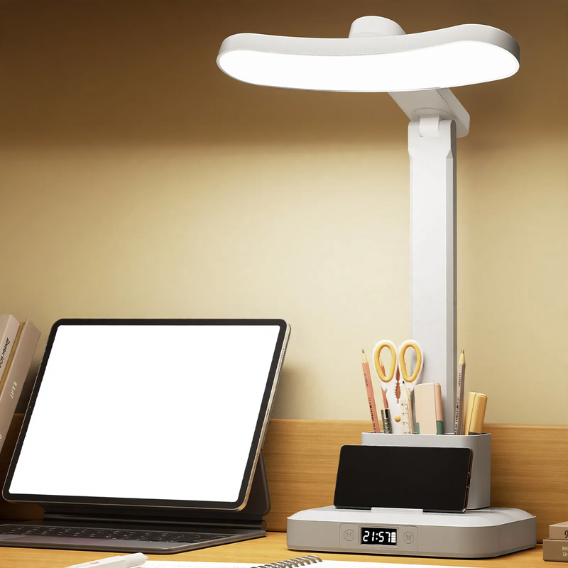 LED-Schreibtischlampe mit Stiftehalter und Augenschutz