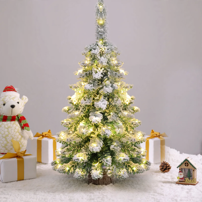 Mini-Weihnachtsbaum mit beflockten Zweigen, 45-75 cm