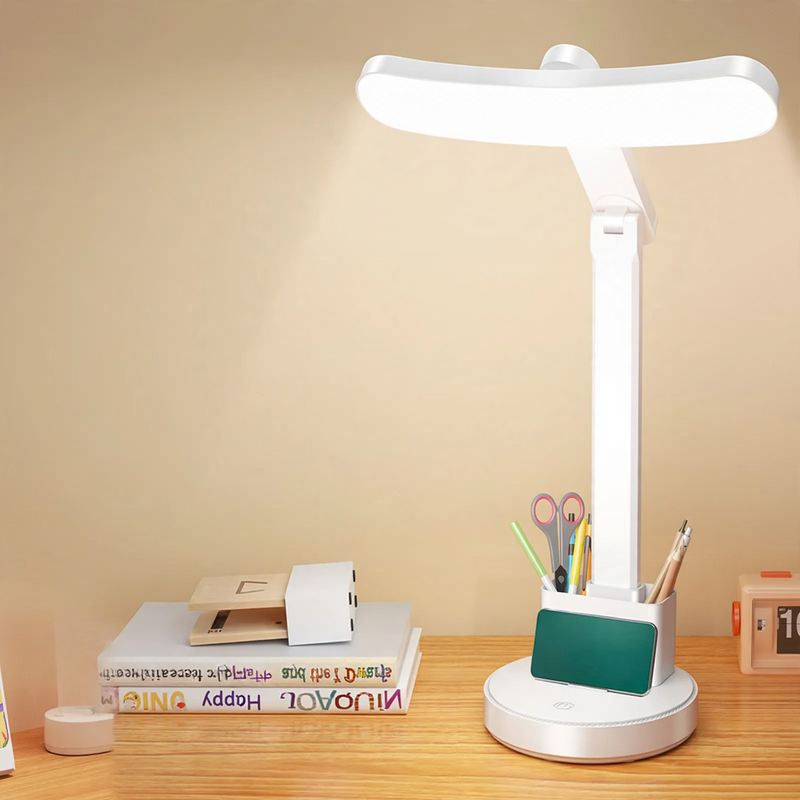 LED-Schreibtischlampe mit Stiftehalter und Augenschutz