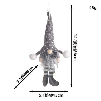 Leuchtende Weihnachts-Wichtelfigur mit Pailletten