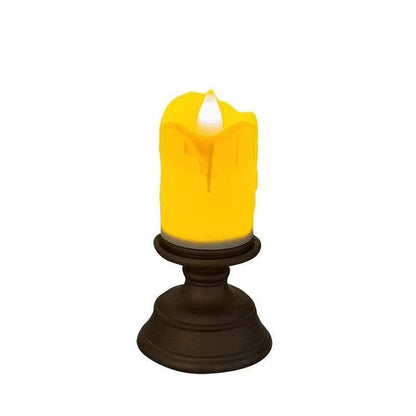 LED-Kerze mit Tropfenoptik im Vintage-Stil