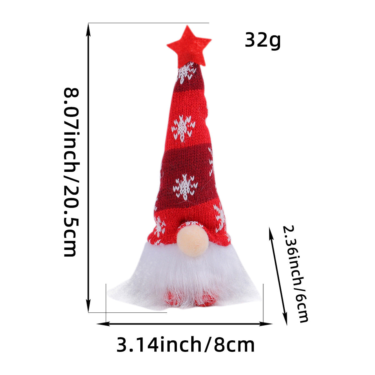 Leuchtende Weihnachts-Wichtelfigur mit Pailletten