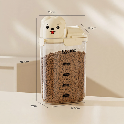 Vorratsdose für Tierfutter und Lebensmittel, 1–2 L