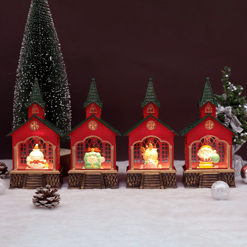 Dekorative LED-Schneekugel mit weihnachtlichen Motiven