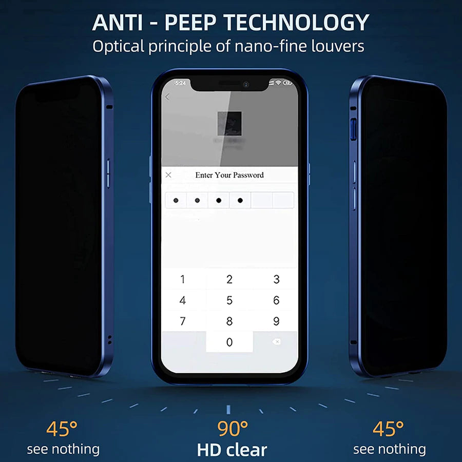 Brehn | Magnetisches gehärtetes Glas doppelseitig geeignet für iPhone