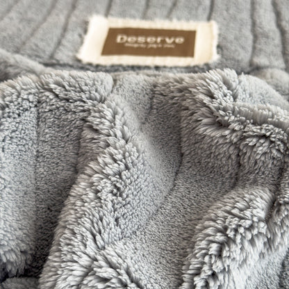 Korallenfleece-Decke, einfarbig, vielseitig