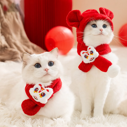 Strickschal für Katzen und Hunde, Neujahrstil