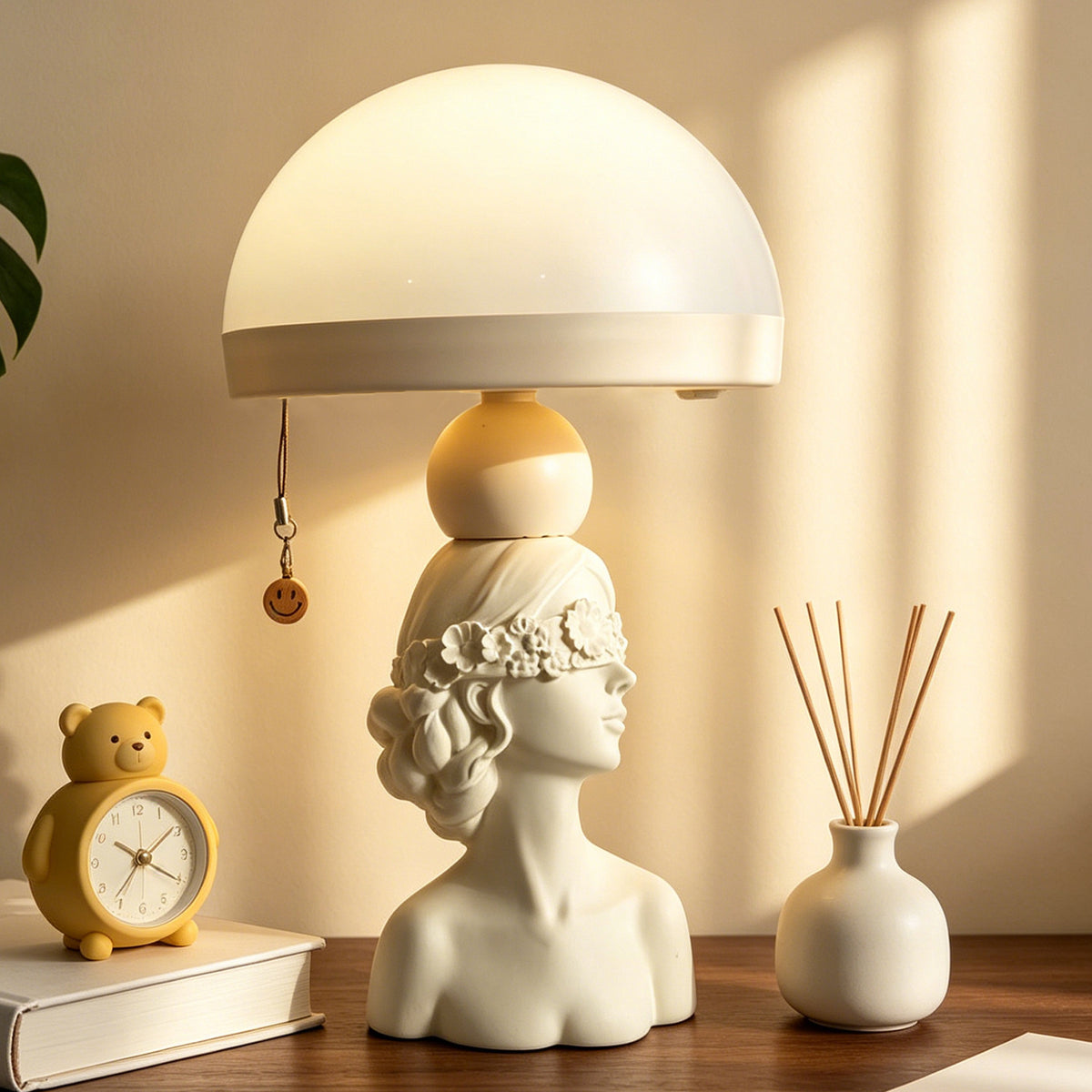 Tischlampe Qualle, französisch, Vintage-Stil