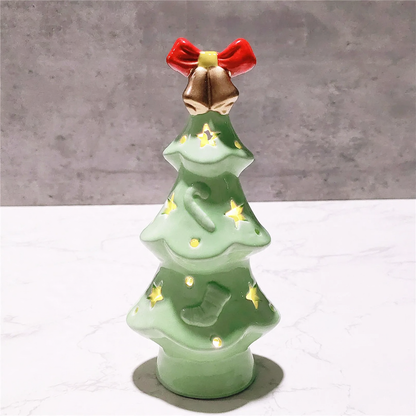 Dekorative Keramik-Weihnachtsbaum-Leuchte