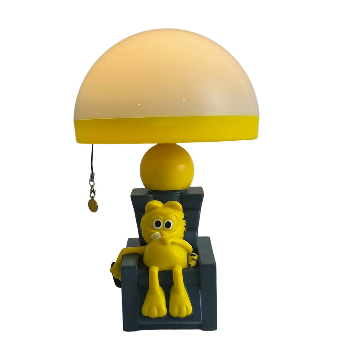 Tischlampe Katze im Liegestuhl, Cartoon