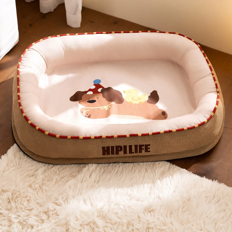 Hundebett, oval, Größen S–XXL, wärmend