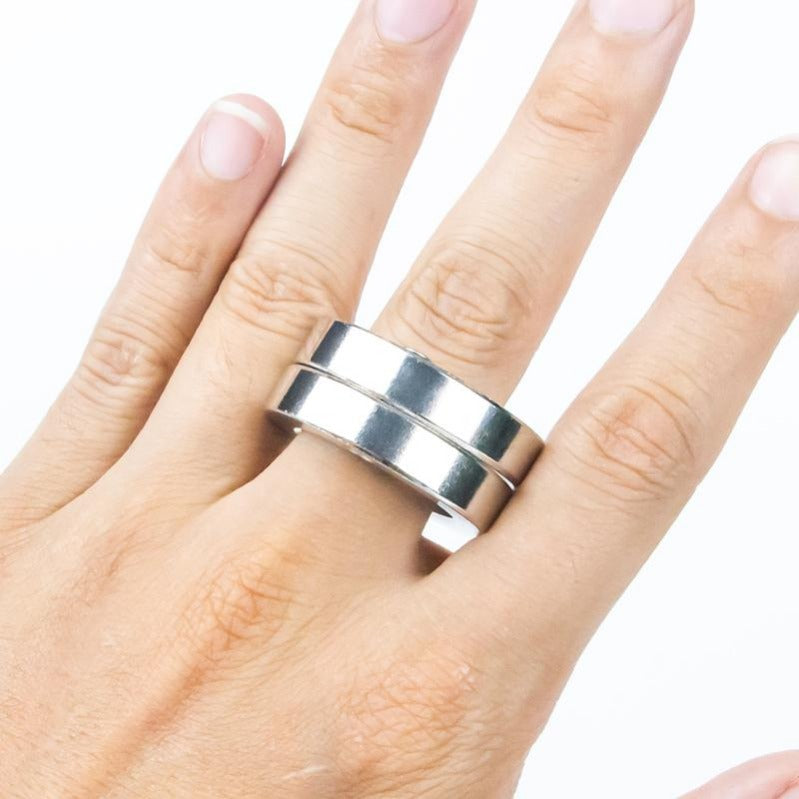 Brehn | Faltbares Vier-Ring-Rostfrei-Fidget-Spielzeug