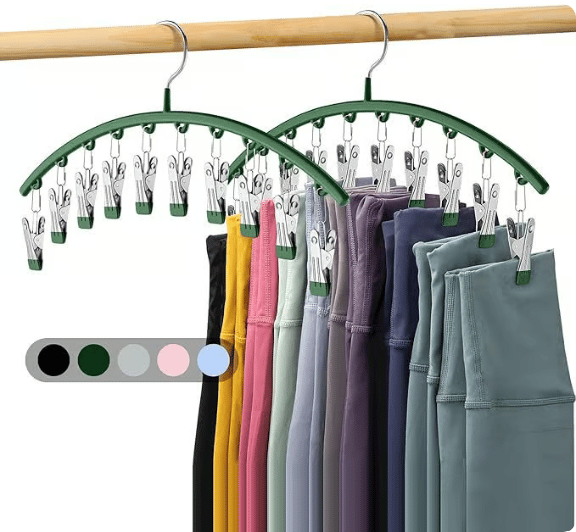 Leggings-Organizer Kleiderbügel mit Gummi-Clips | Brehn