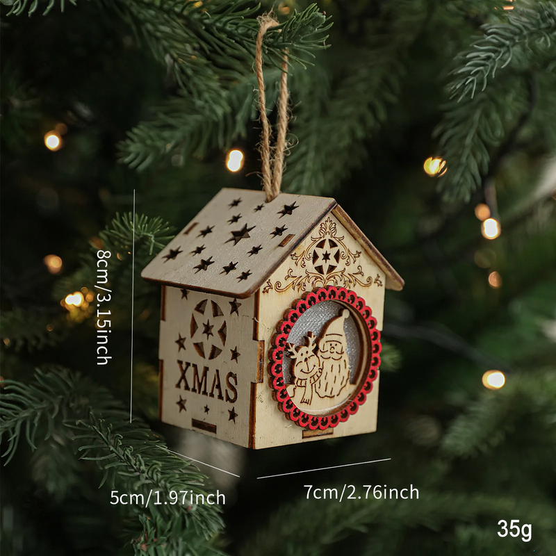 Dekorative LED-Holzhütte für weihnachtliche Atmosphäre
