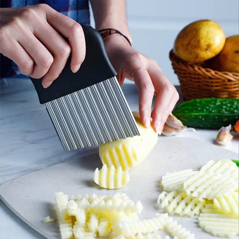Wavy Blade Pommes Frites Schneider aus Edelstahl | Brehn