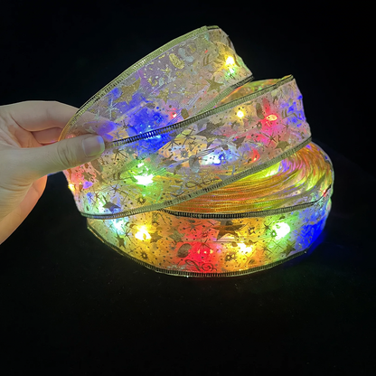 Dekorative LED-Lichterkette mit Schleifenband
