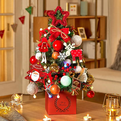 Mini-Weihnachtsbaum-Set für den Tisch