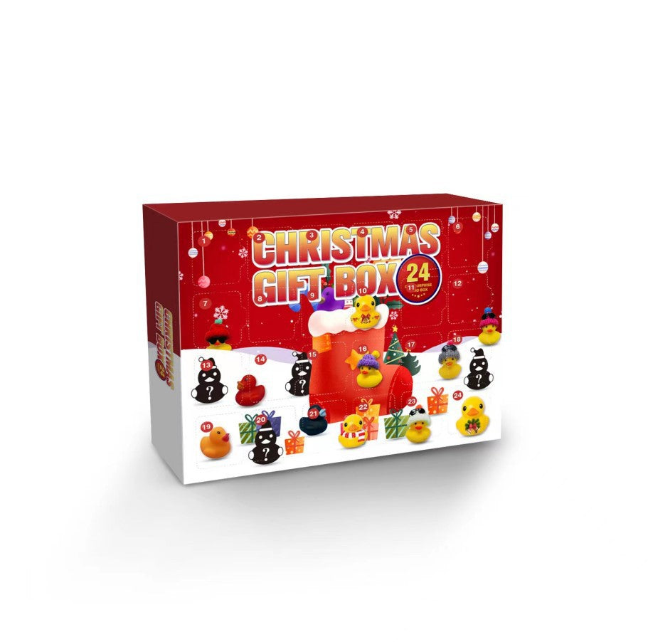 Weihnachts-Adventskalender mit 24 Gummi-Enten