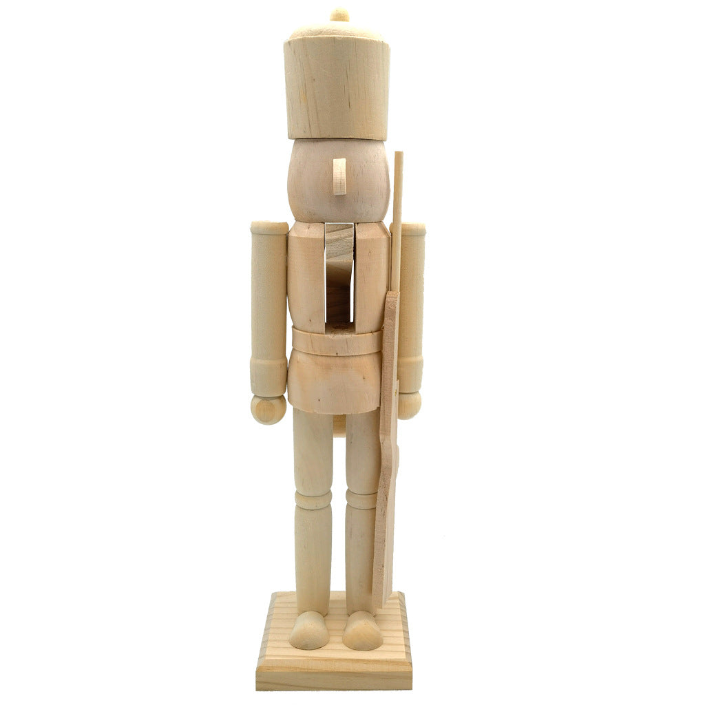Nussknacker-Figur aus Holz, 38 cm, unbemalt