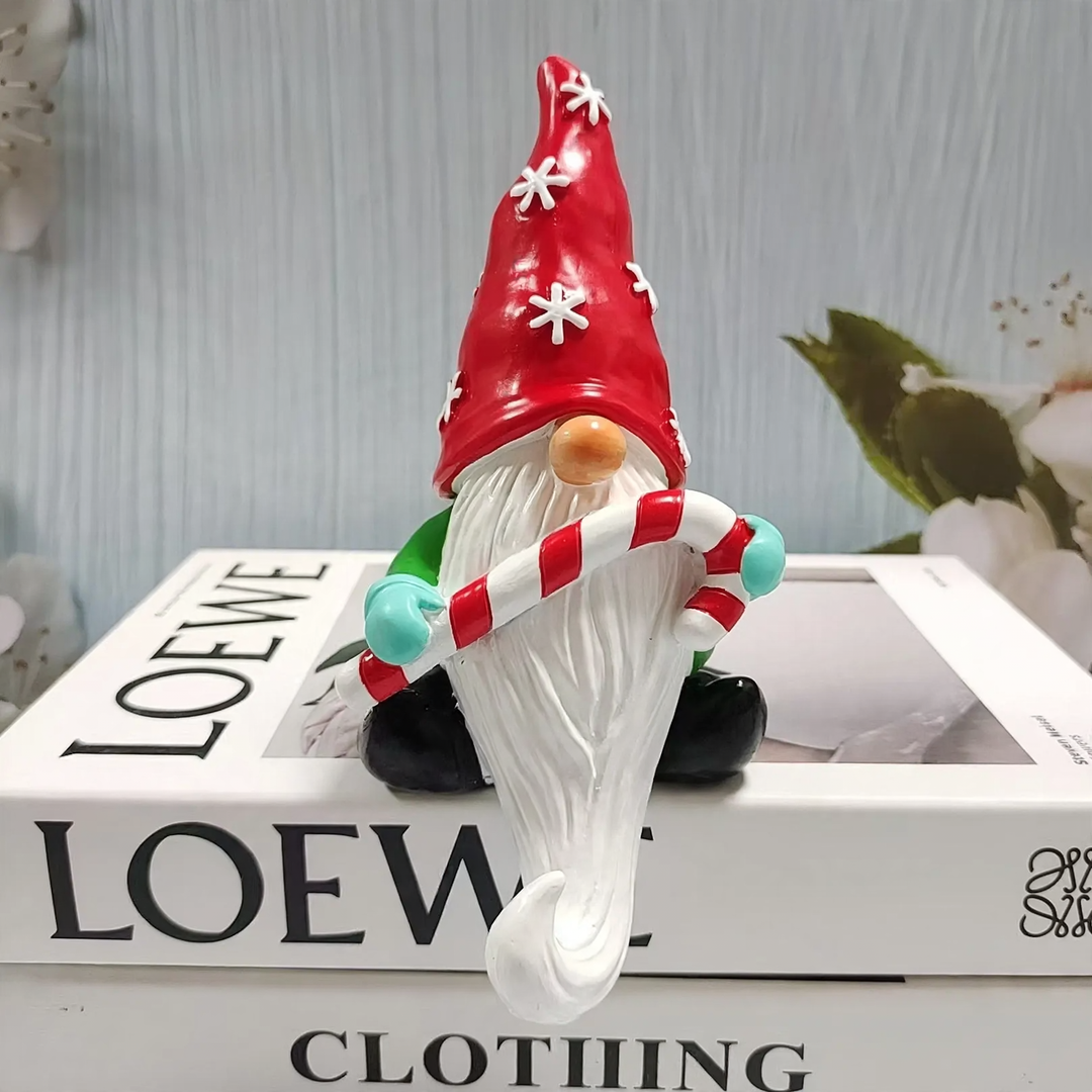 Weihnachts-Zwerg mit weißem Bart, Harz-Figur