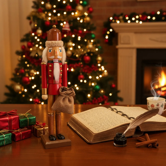 Holz-Nussknacker, 38 cm, traditionelle Weihnachtsdekoration