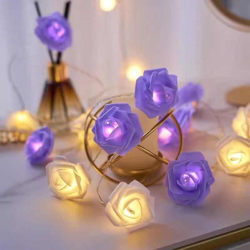 LED-Rosen-Lichterkette für romantische Dekoration