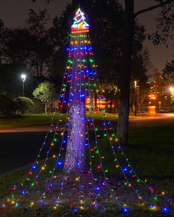 LED-Sternen-Wasserfall-Lichterkette