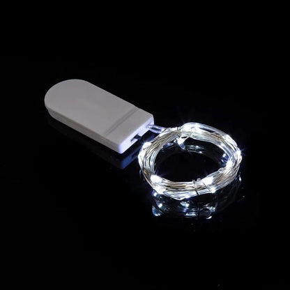 LED-Kupferdraht-Lichterkette mit Knopfzellen-Batterie