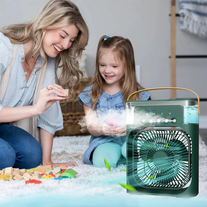 3-in-1 tragbarer Luftkühler mit Luftbefeuchter und LED-Nachtlichtern | Brehn