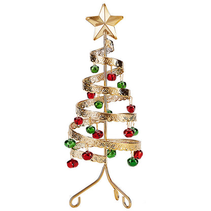 Mini-Weihnachtsbaum aus Eisen mit Glocken, 26 cm