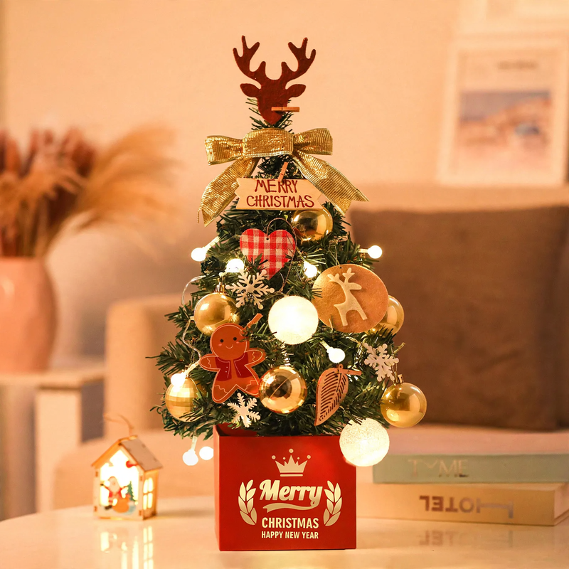 Mini-Weihnachtsbaum-Set für den Tisch