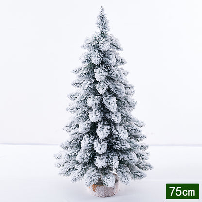 Mini-Weihnachtsbaum mit Schnee-Effekt und LED-Licht