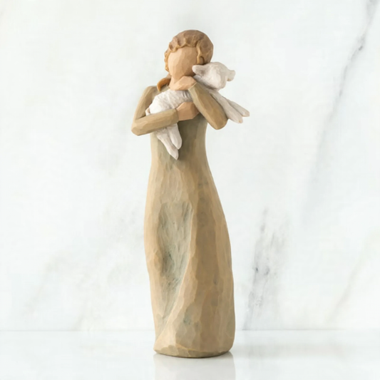 Dekorative Krippenfigur aus Kunstharz