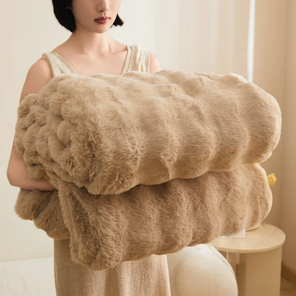 Flauschige Flanell-Wohndecke, winterwarm