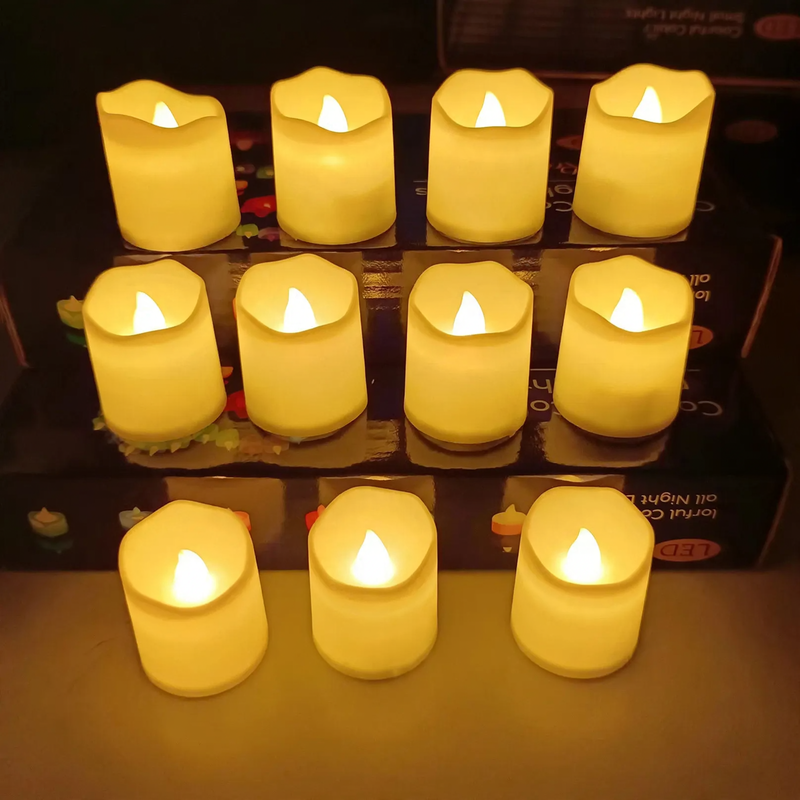 LED-Kerzenlicht mit Wellenrand, PP-Kunststoff